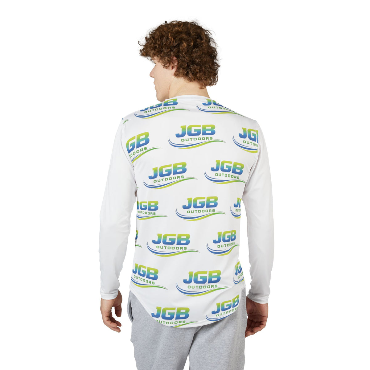 Fishing Logo UV Long Sleeve Shirt — "JGB Outdoors" Sun Protection Tee