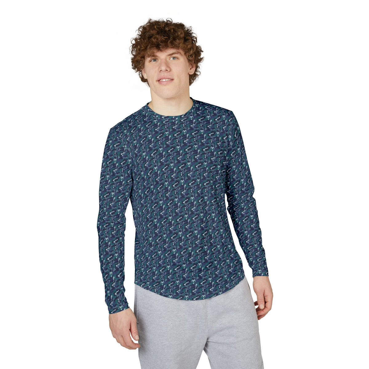Shirt (UV Long Sleeve Shirt — Blue Camouflage)
