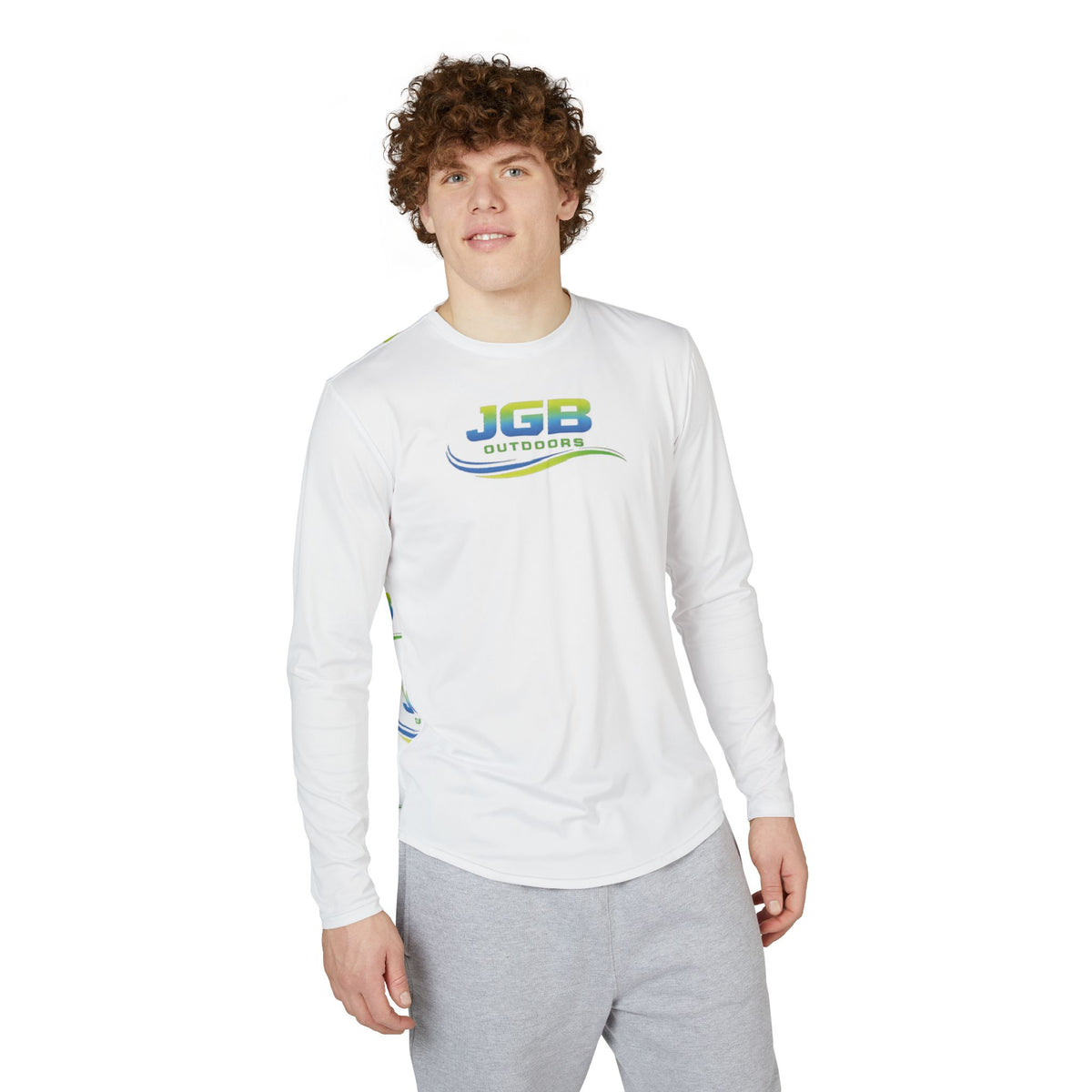 Fishing Logo UV Long Sleeve Shirt — "JGB Outdoors" Sun Protection Tee